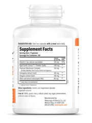 Kyolic Formula103 bottle side label showing ingredients for informed use.