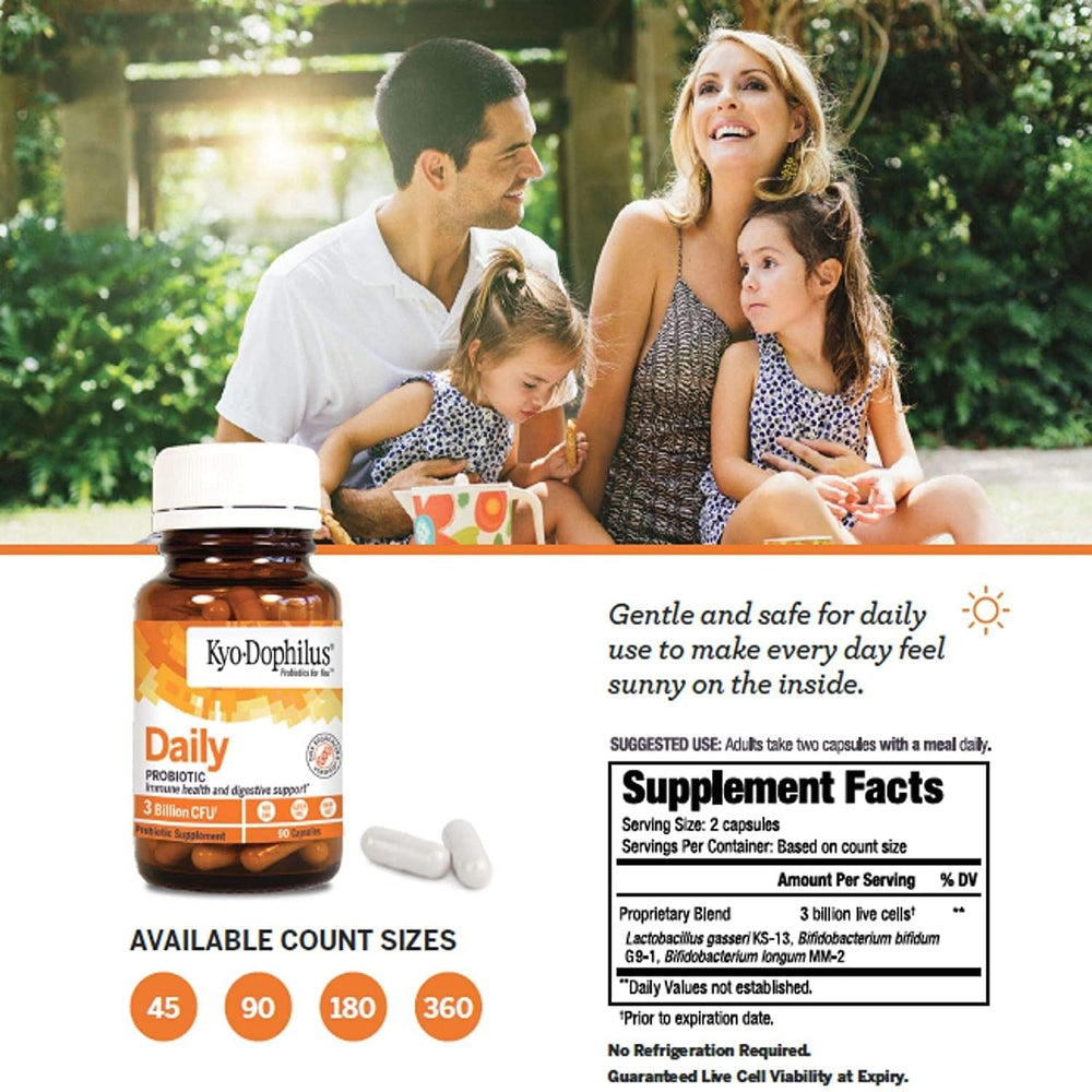 Travel-ready Kyolic Kyo-Dophilus pack for on-the-go probiotic support.