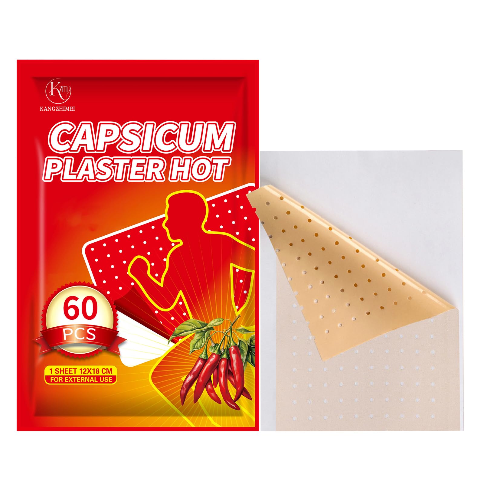 KZM Kangzhimei XL capsaicin patch providing large-area warmth for targeted use