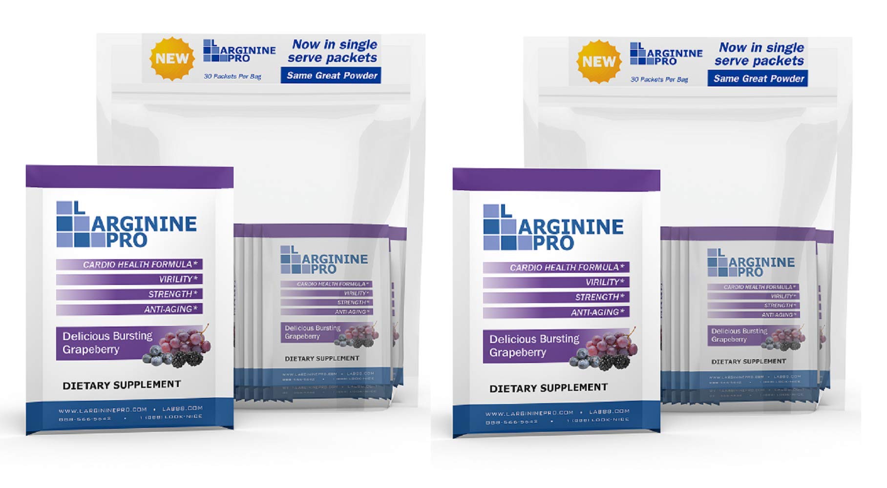 L-ARGININE PRO grape powder bottle ready for workouts and nitric oxide support