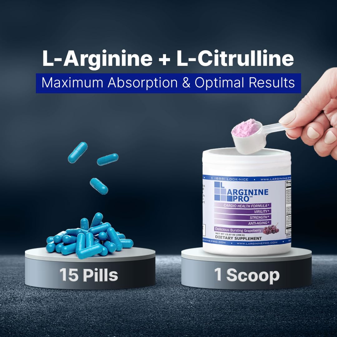 L-Arginine PRO single-serve packets for on-the-go mixing.