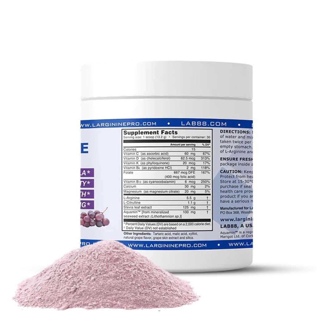 L-ARGININE PRO raspberry flavor packet ready to mix for on-the-go stamina