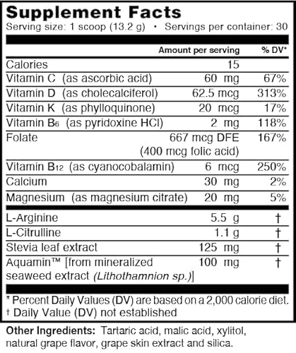 L-Arginine Pro scoop with powder for easy daily energy