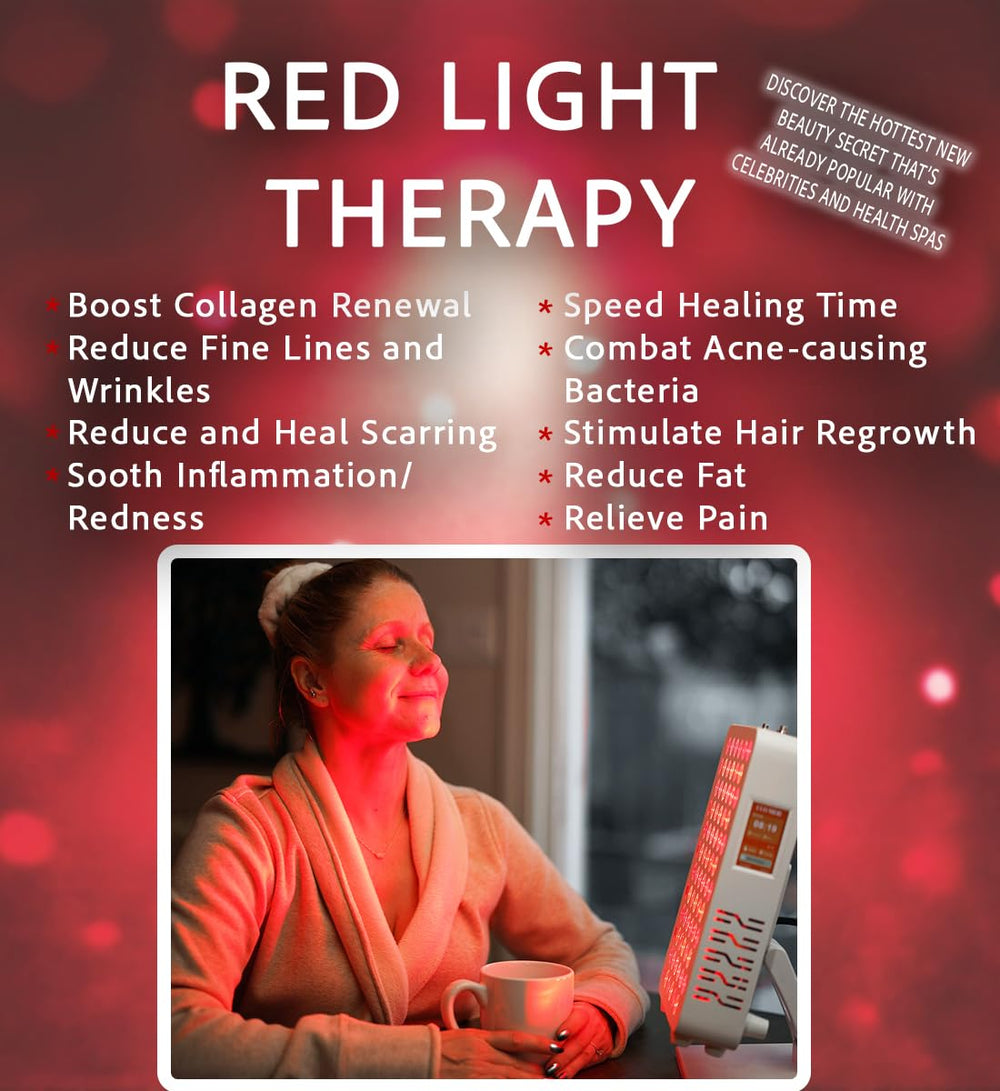 La Lumiere Therapy panel remote control enables quick adjustments during sessions.