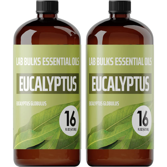 Lab Bulks Eucalyptus Oil 2-pack bottles for bulk crafting and diffusion
