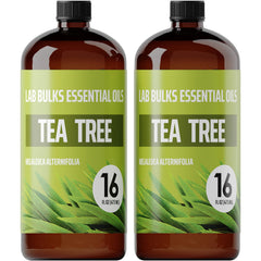 Lab Bulks Tea Tree Oil 16 oz bottle front view for diffusion and DIY blends.