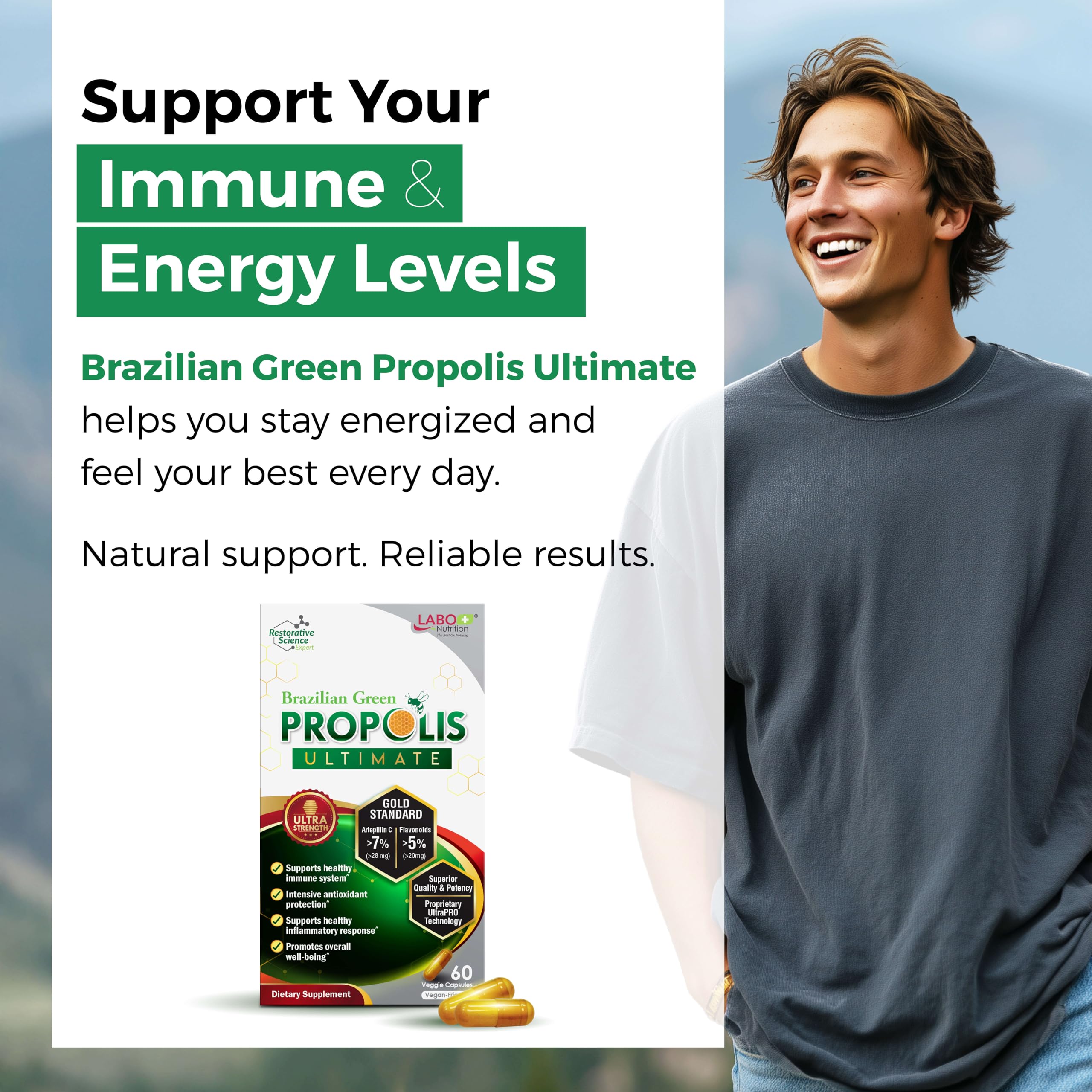 LABO Nutrition capsules ready-to-use for daily wellness routine.
