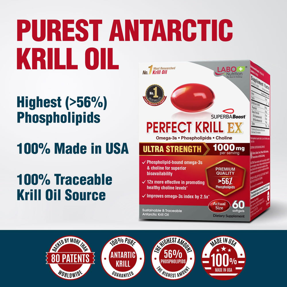 LABO Nutrition Perfect Krill EX astaxanthin glow highlights antioxidant presence