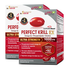 LABO Nutrition Perfect Krill EX bottle, premium omega-3 source for daily support