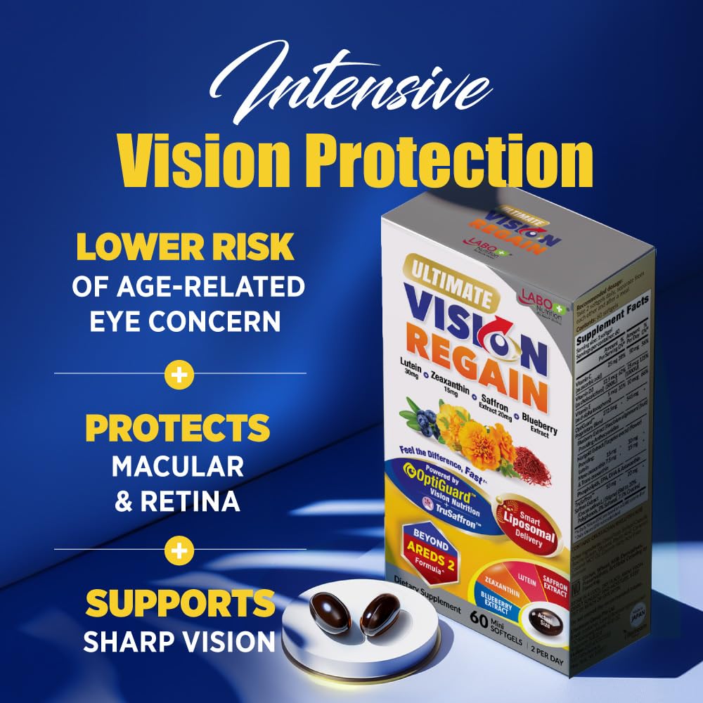 Daily softgel routine with VisionREGAIN for comprehensive eye care.