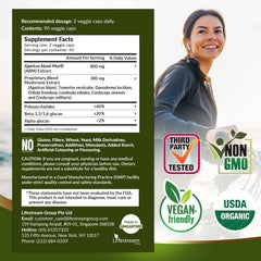 LABO Nutrition Bioactive Organic Agaricus Ultra USDA Organic seal on packaging