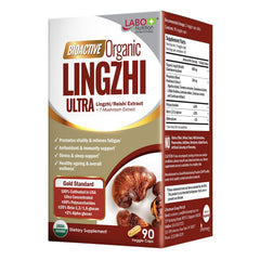 LABO Nutrition Lingzhi Reishi Ultra bottle for daily vitality.