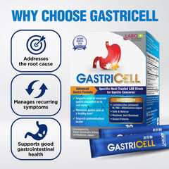 LABO Nutrition GASTRICELL powder dispense demonstrates easy mixing.