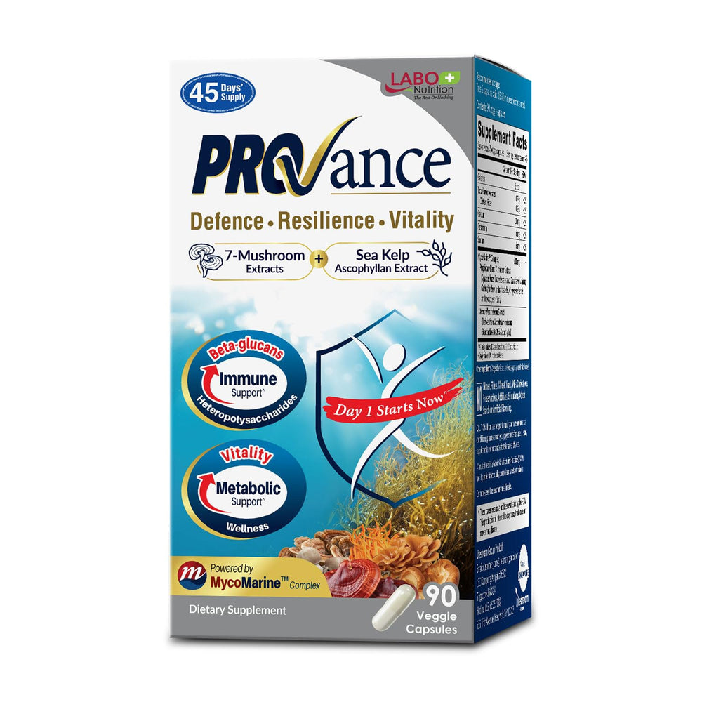 LABO Nutrition Provance bottle front promoting daily resilience and all-day wellness.