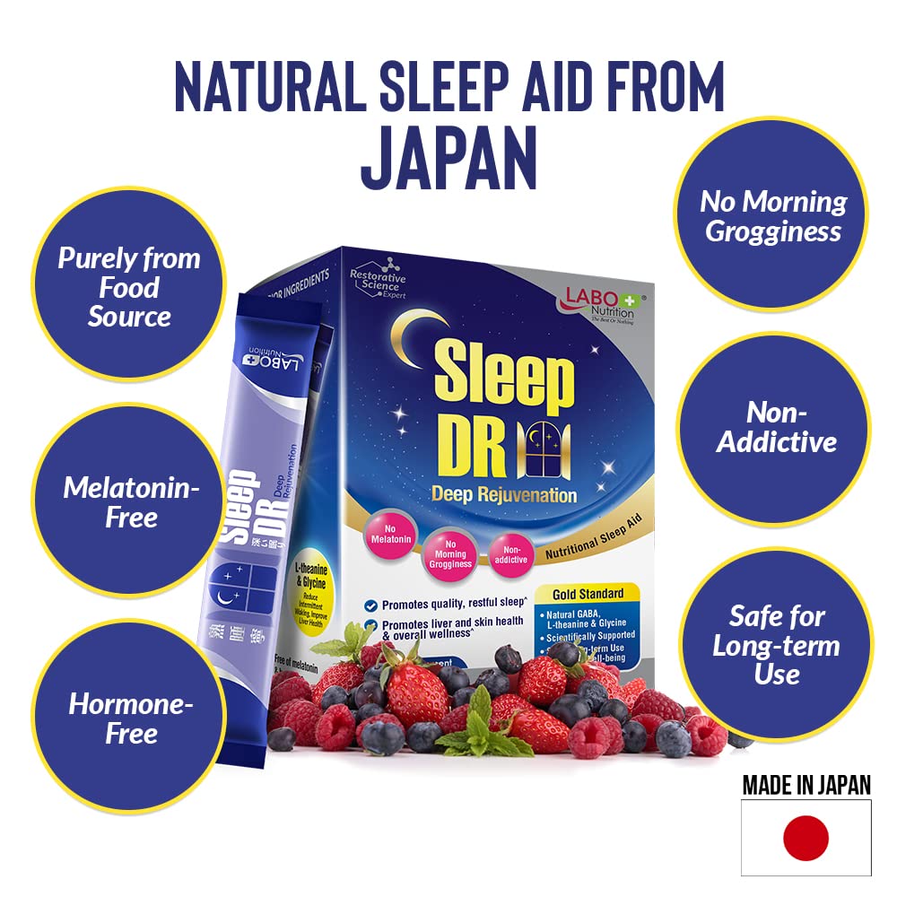 LABO Nutrition Sleep DR branding with a focus on nocturnal serenity.