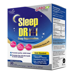 LABO Nutrition Sleep DR bottle front view with melatonin-free sleep support.