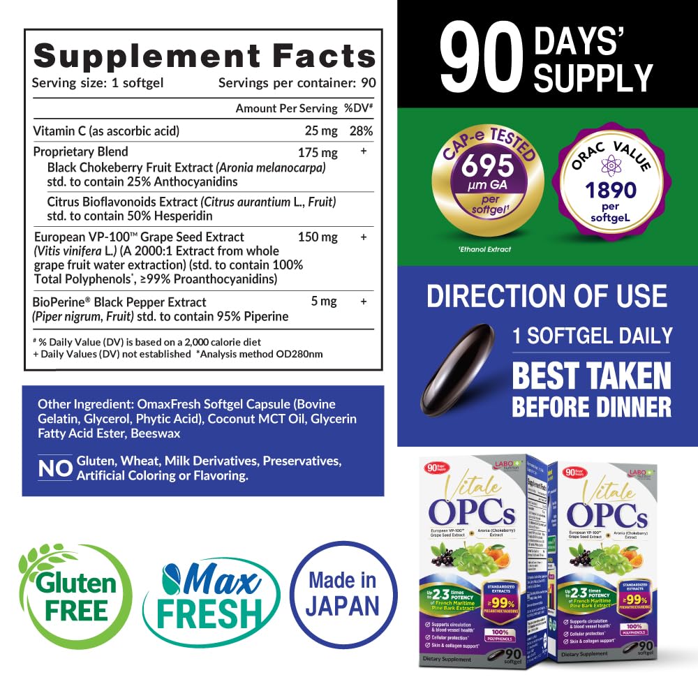 Aronia chokeberry extract capsule promotes vascular health and daily antioxidant intake.