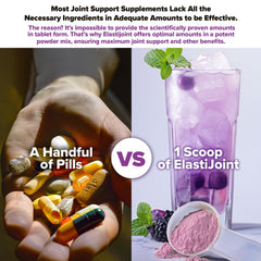 Labrada Elastijoint grape powder dissolved in a glass of water.