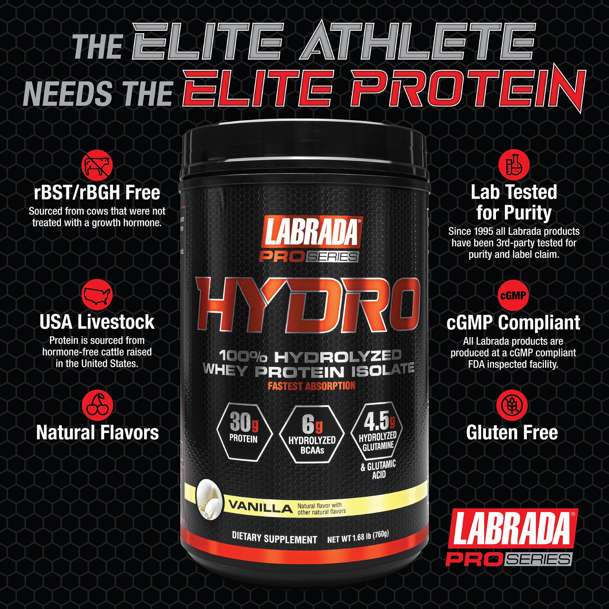 Labrada Hydro shaker with water ready for instant mixing.