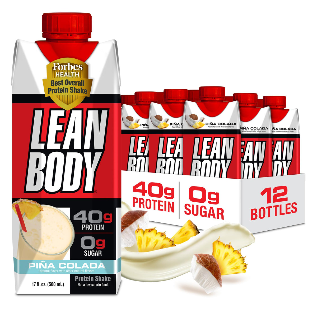 Labrada Lean Body Pina Colada bottle showing 40g protein per serving