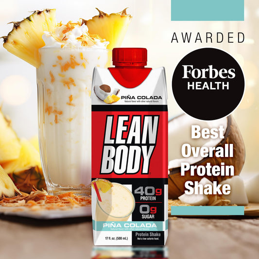 Pouring Labrada Lean Body Pina Colada for a tropical-flavored shake