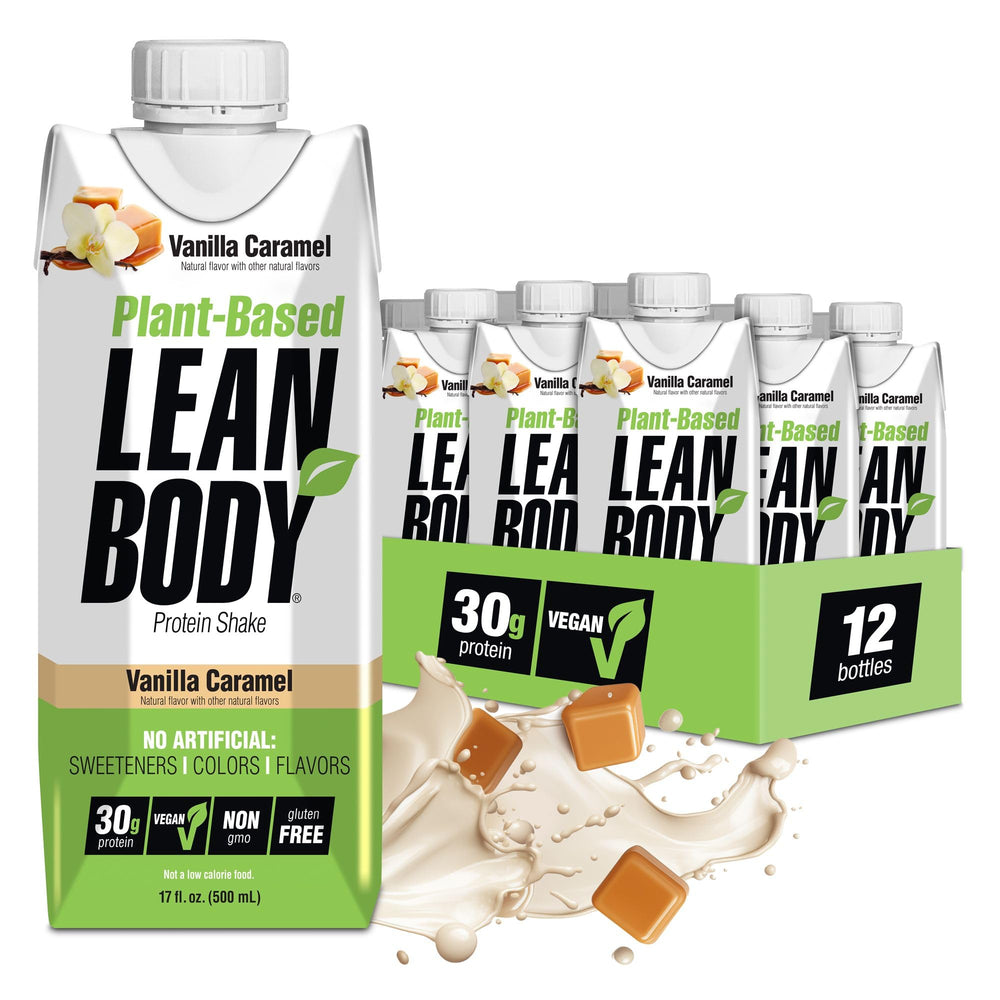 Labrada Lean Body plant-based shake bottle showing 30g protein for an active lifestyle