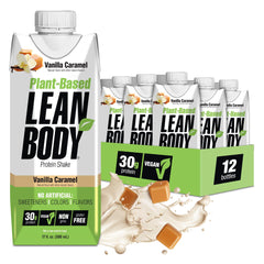 Labrada Lean Body plant-based shake bottle showing 30g protein for an active lifestyle