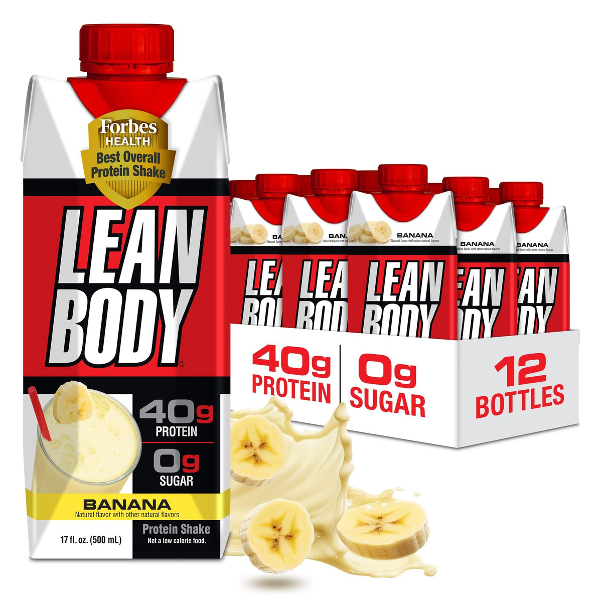 Labrada Lean Body RTD Banana bottle showing convenient on-the-go protein boost.