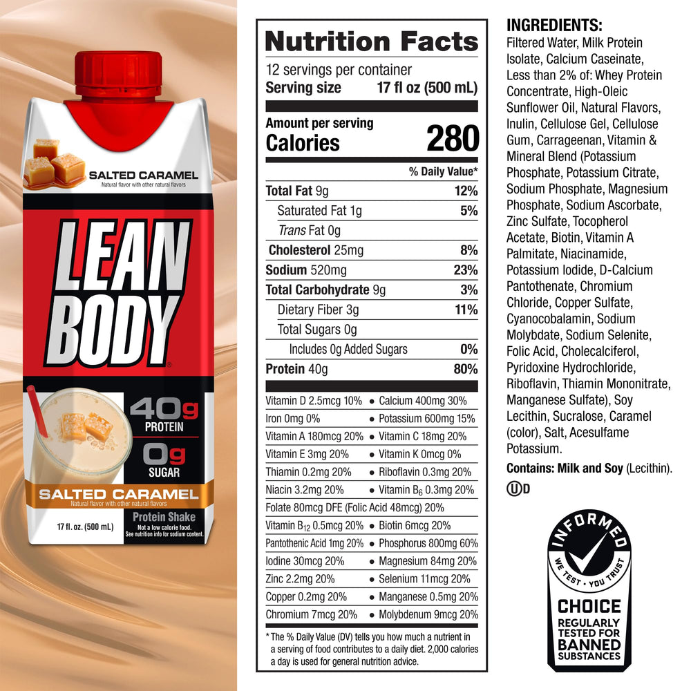 Labrada Lean Body RTD fridge-ready storage for quick meal replacement