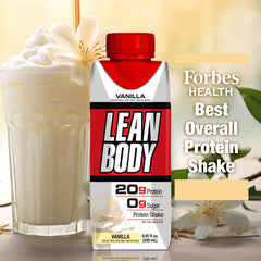 Labrada Lean Body RTD pour highlights creamy, ready-to-drink nutrition for meal planning.