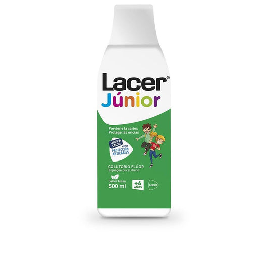 LACER mouthwash bottle pour for easy daily oral care and fresh breath.