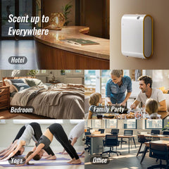 Lacidoll quiet diffuser operates softly for distraction-free fragrance.