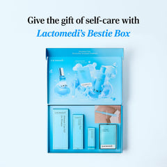 LACTOMEDI Bestie Box ingredient icons explain probiotic-friendly components.