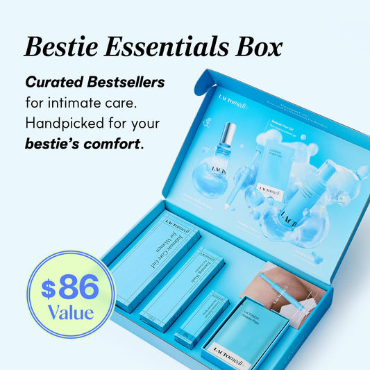LACTOMEDI Bestie Box probiotic-infused foaming wash supports gentle balance.