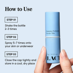 LACTOMEDI on-the-go spray scene illustrates quick routine refresh
