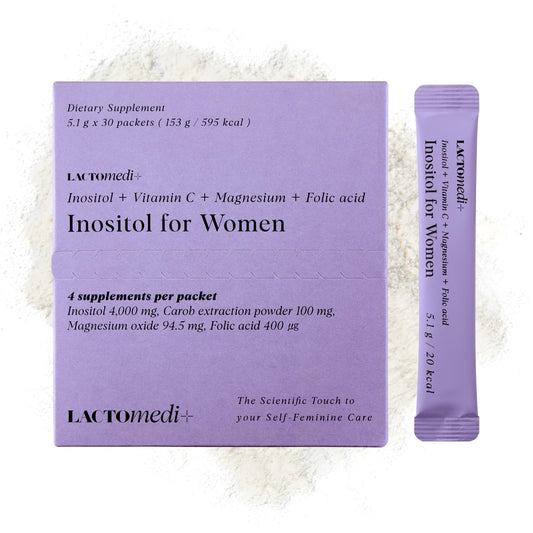 LACTOMEDI bottle showing inositol supplement for daily wellness support