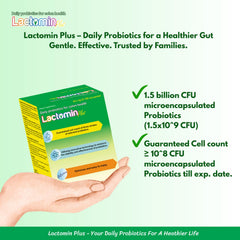 Lactomin Plus 30 sachets pack provides a full month of convenient daily use.