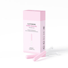 LACTOMORE Ultra Silk Gel bottle close-up showing hydration and silky texture.