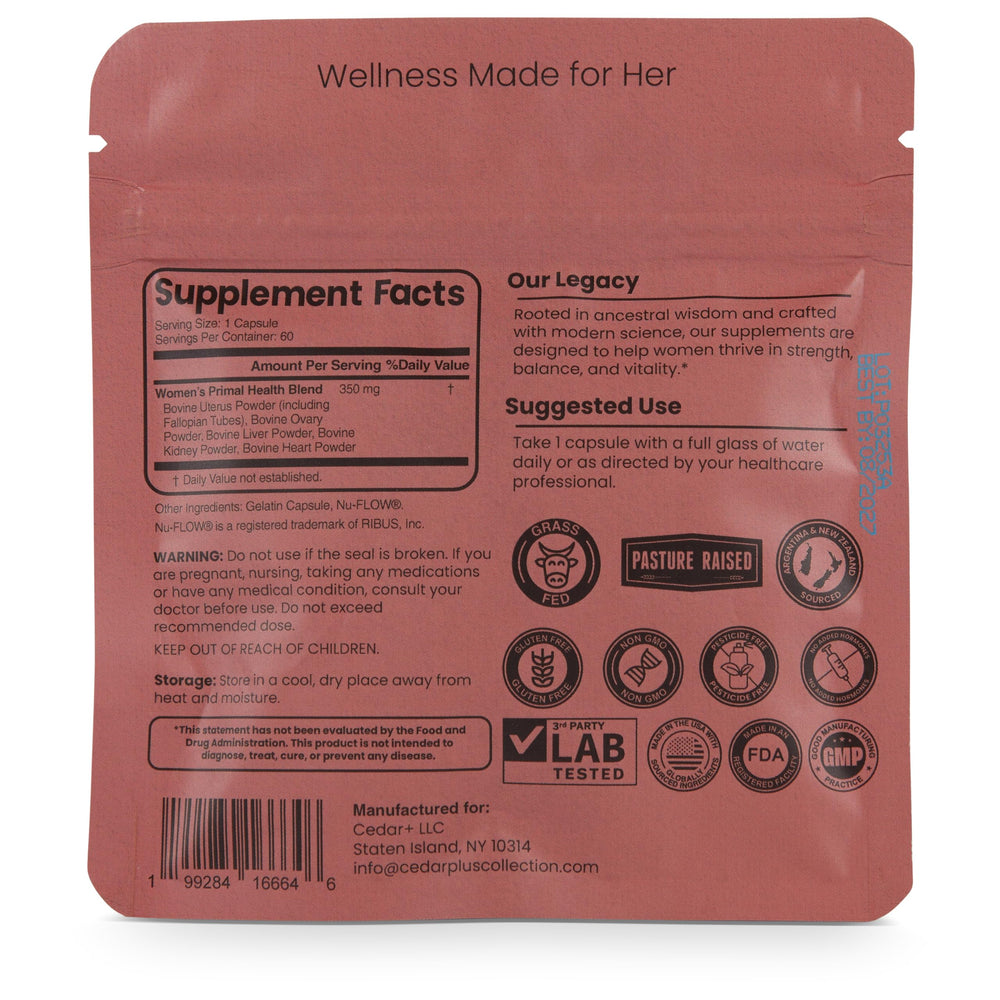 Lady Legacy made in USA facility badge on packaging