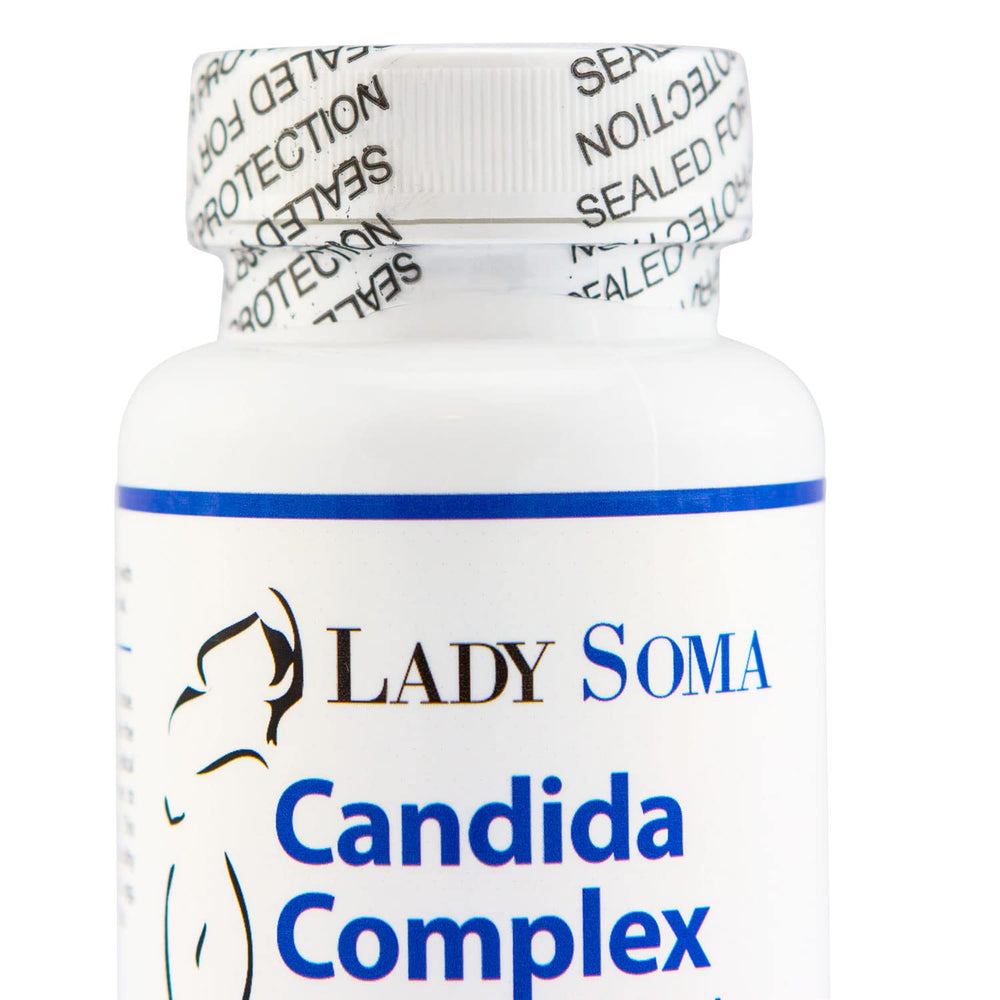 Lady Soma Candida Complex packaging box showing product details and benefits