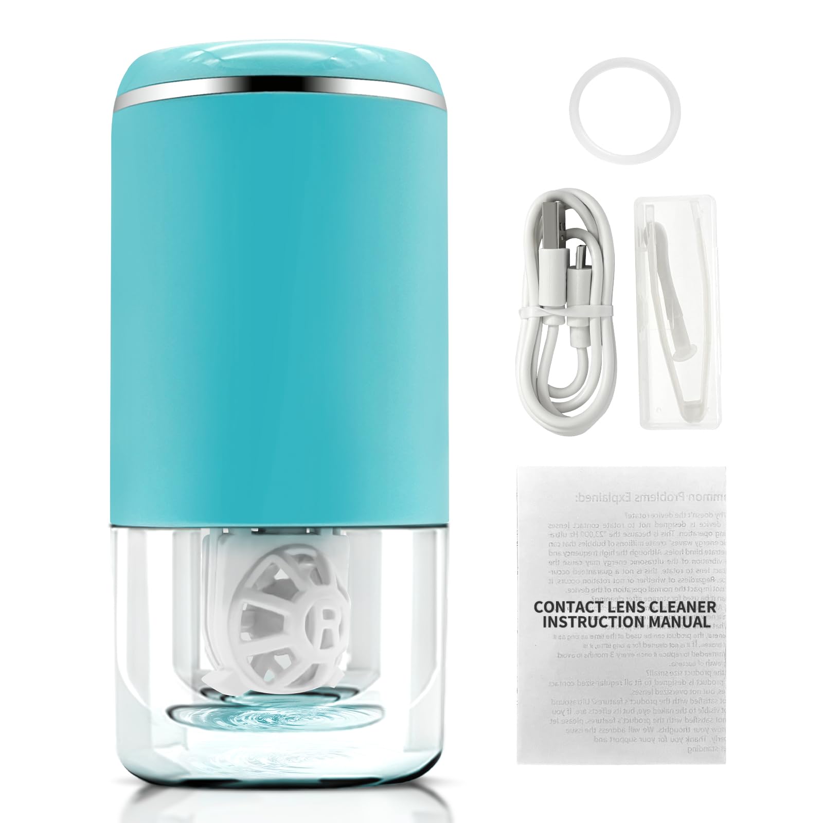 LADYPONYCSC Ultrasonic cleaner front blue, compact and portable.