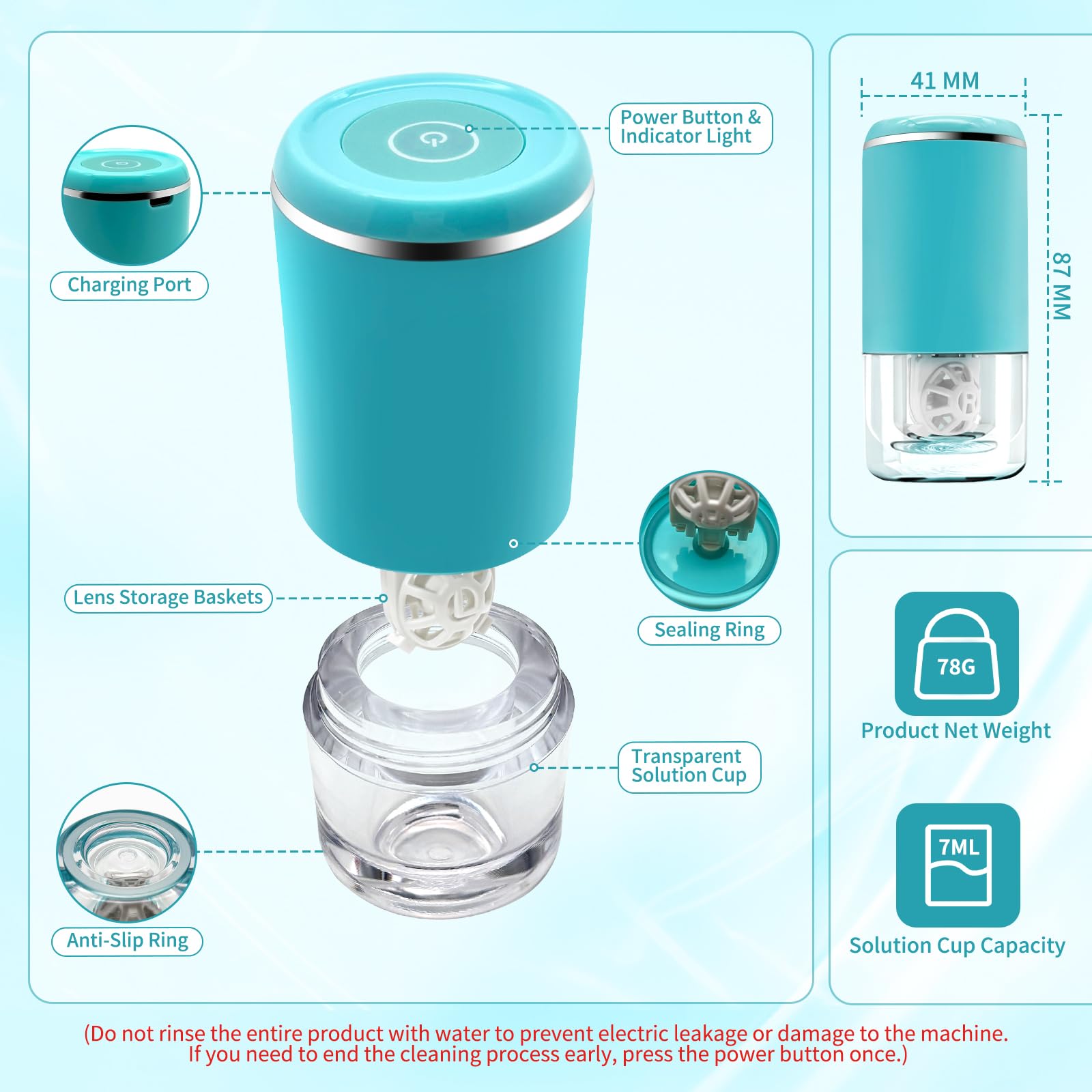LADYPONYCSC Ultrasonic cleaner one-button operation for easy use.