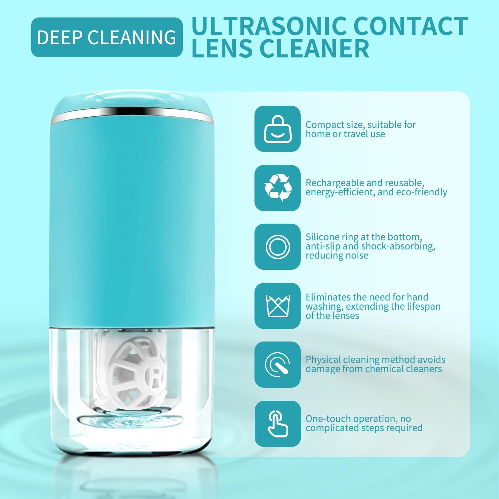 LADYPONYCSC Ultrasonic cleaner compatible with soft and colored lenses.