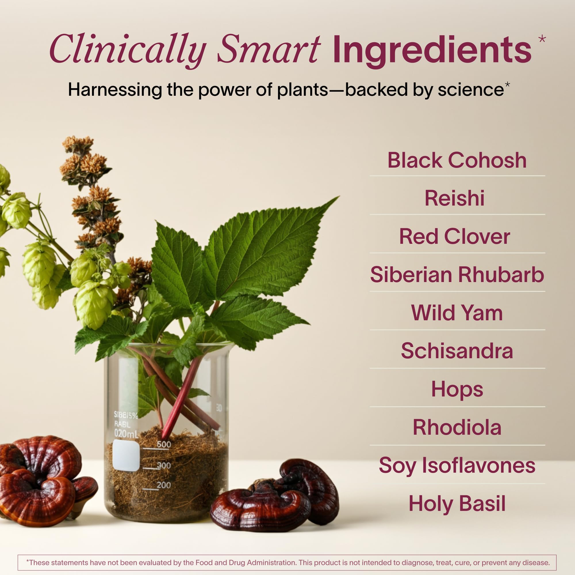 Ladywell Perimeno ingredients blend with black cohosh and adaptogens.