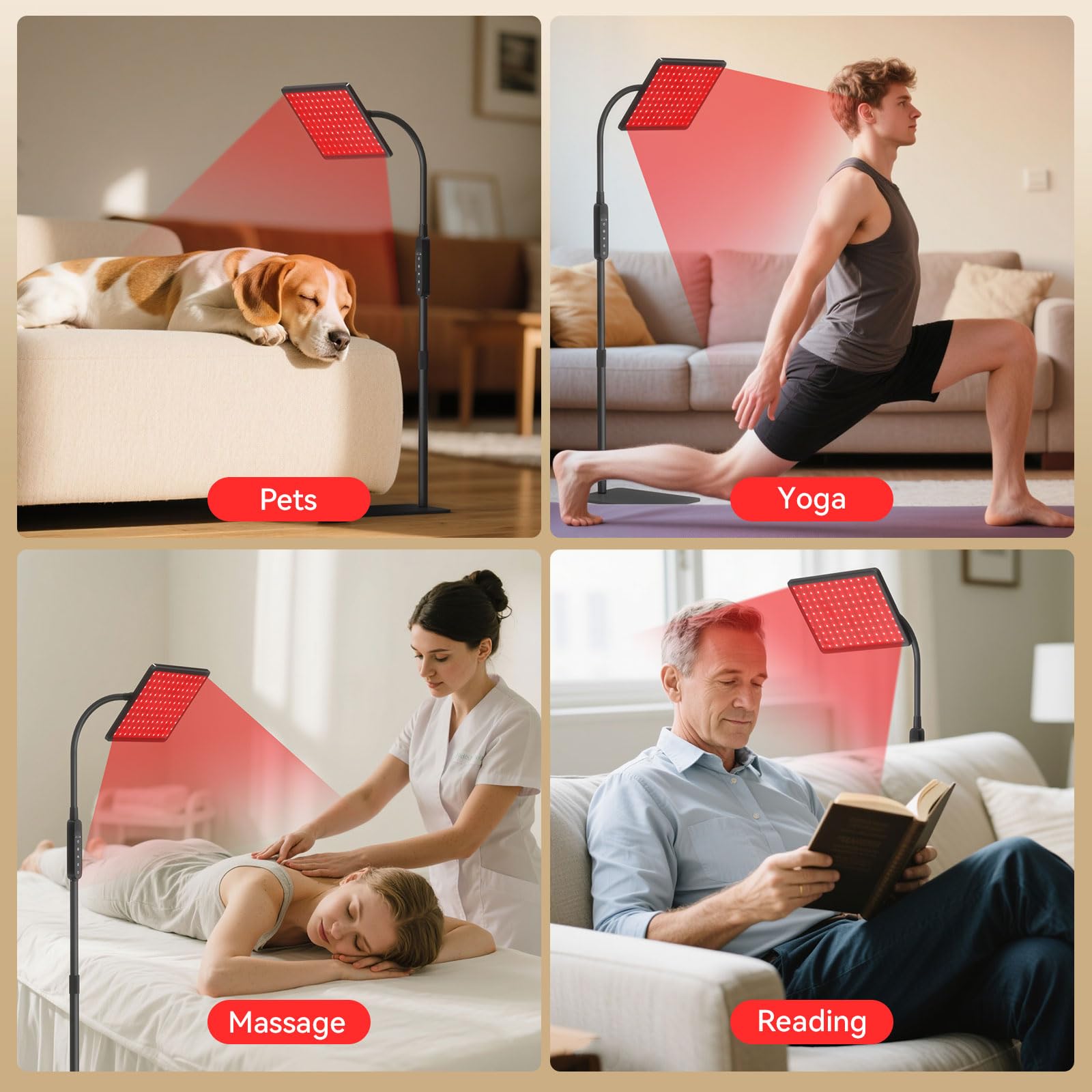 LAFCARE 850nm near infrared beads reach deeper tissues for comfort.
