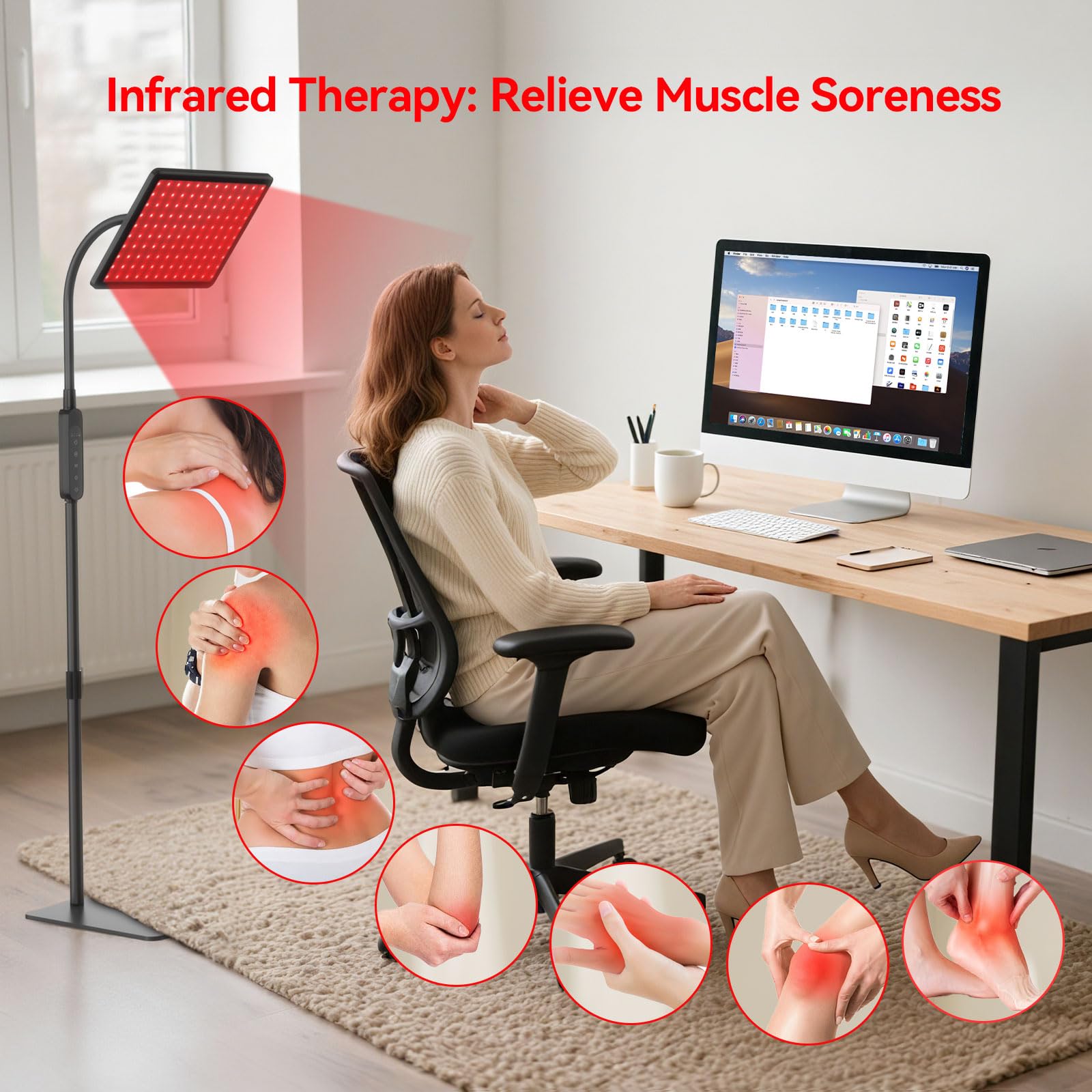 LAFCARE gooseneck adjustable arm enables precise light positioning at home.