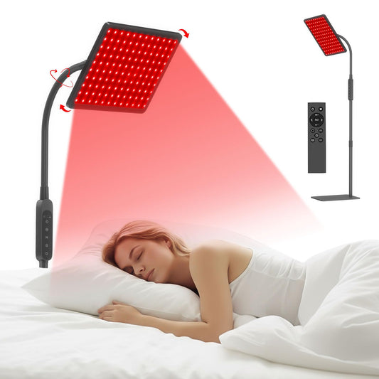 LAFCARE red light therapy lamp panel for comprehensive face and body sessions.