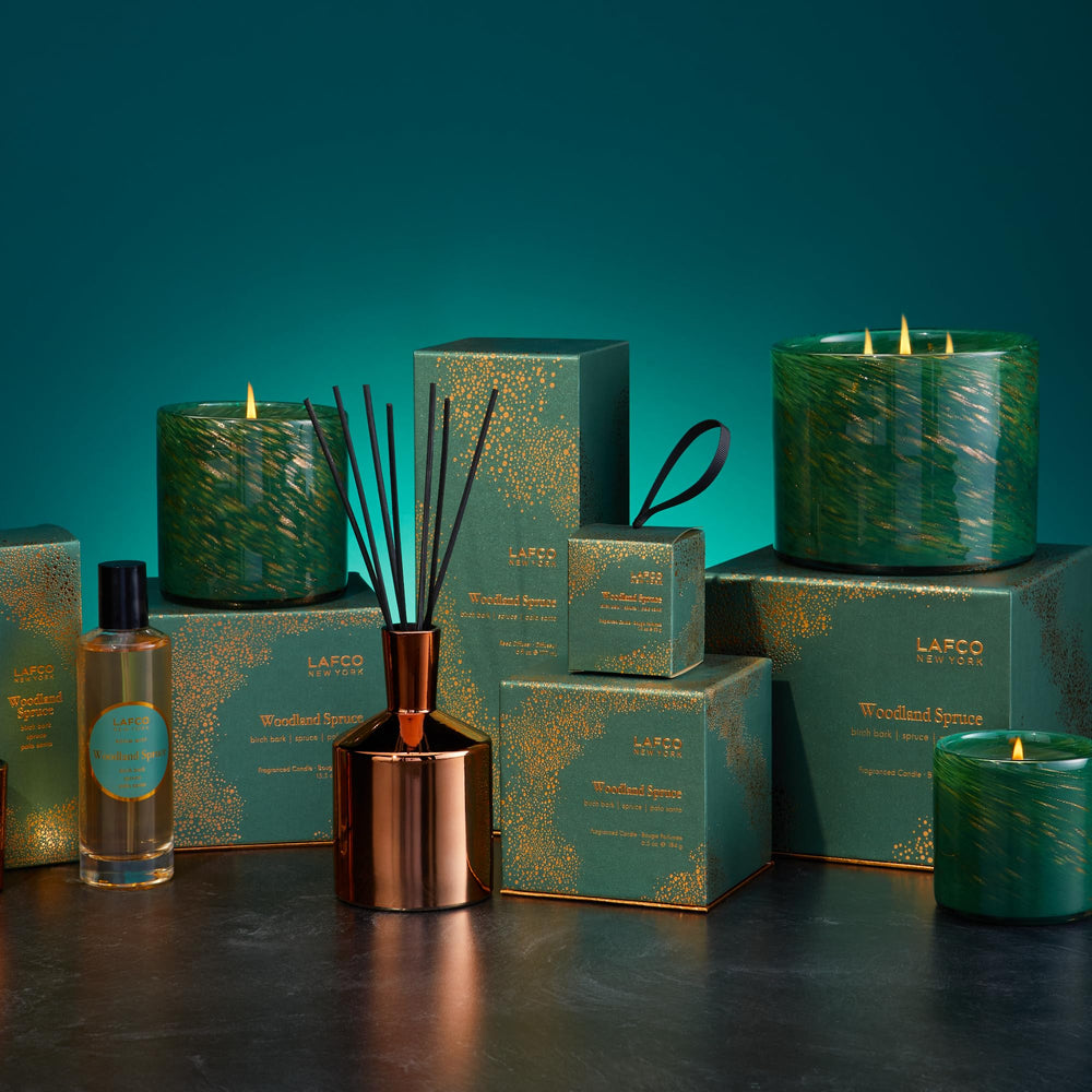 Hand-blown glass detail showcases craftsmanship and premium design from LAFCO New York.