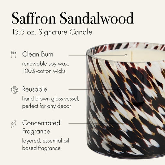 LAFCO hand-blown glass vessel close-up reveals artisanal craftsmanship and reusable decor.