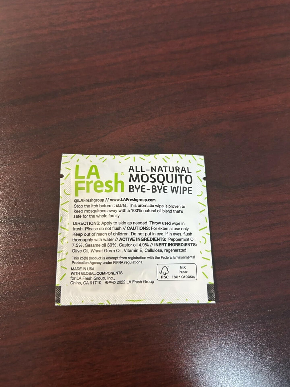 LA Fresh packaging highlights US-made production and eco-friendly ingredients.